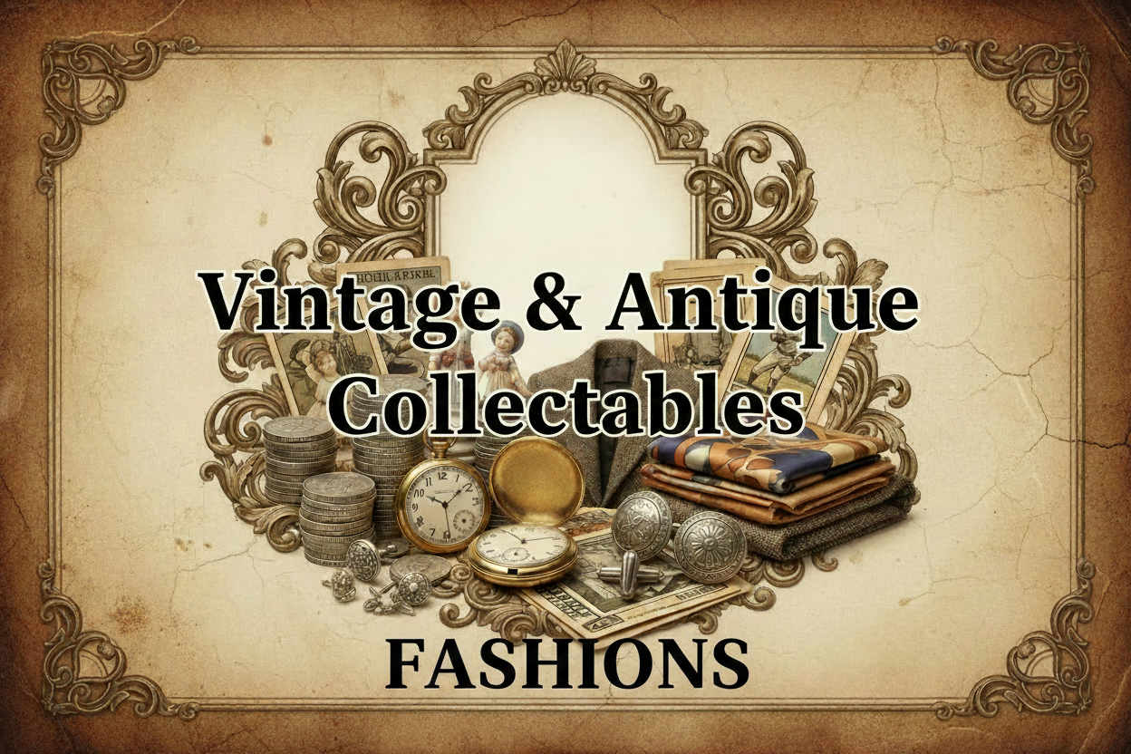 Vintage Antique Collectables & Fashions Banner